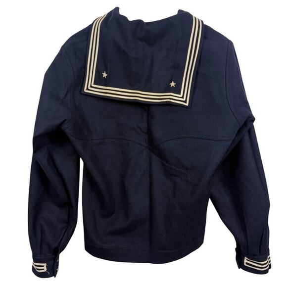 US Navel Vintage Wool Pullover Jacket Uniform Sailor Navy GUC Factory Made 42R - Picture 14 of 15